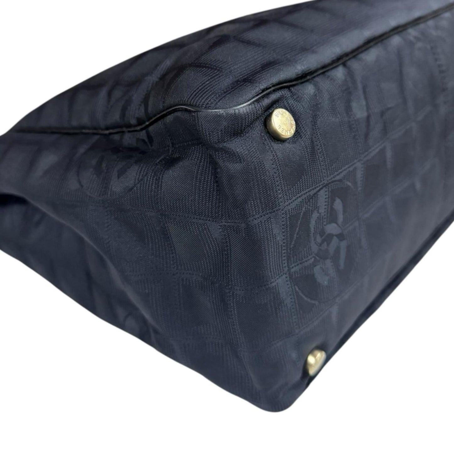 Chanel Black Nylon Jacquard Tote Bag (Pre-Owned)