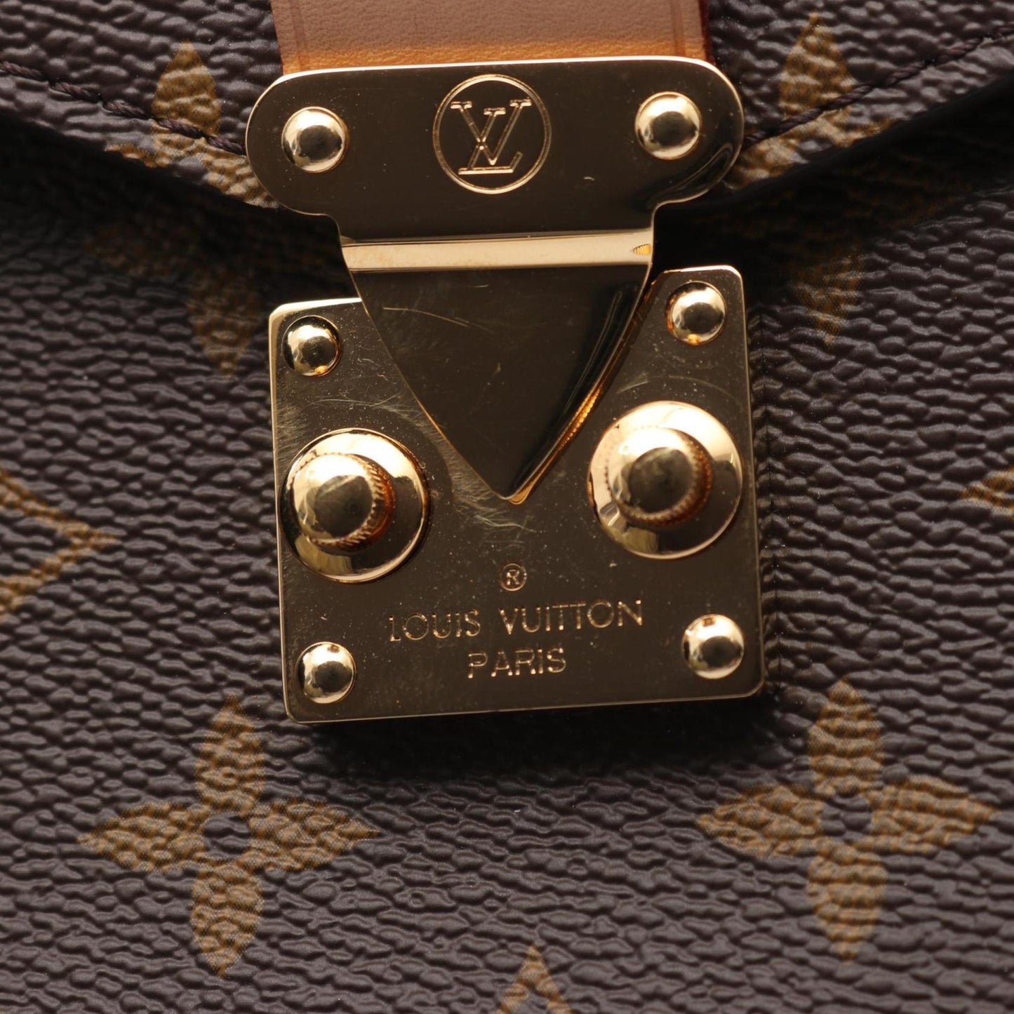 Louis Vuitton Brown Pvc Coated Canvas Leather Handbag Pochette (Pre-Owned)