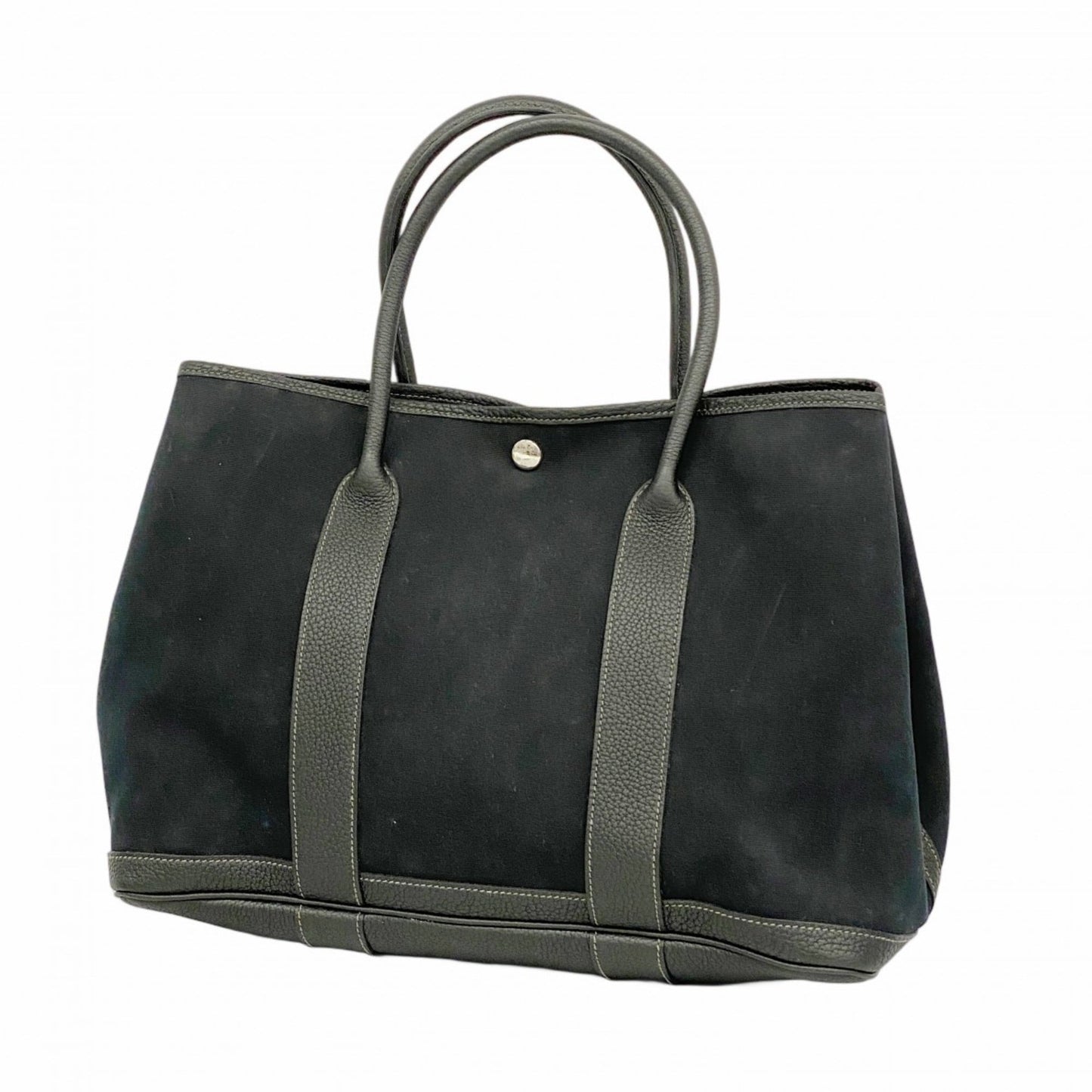 Hermes Black Toile Officier Tote Bag (Pre-Owned)