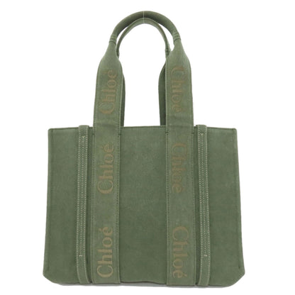 Chloé Green Canvas Tote Bag (Pre-Owned)