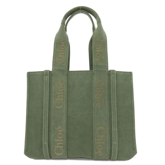 Chloé Green Canvas Tote Bag (Pre-Owned)