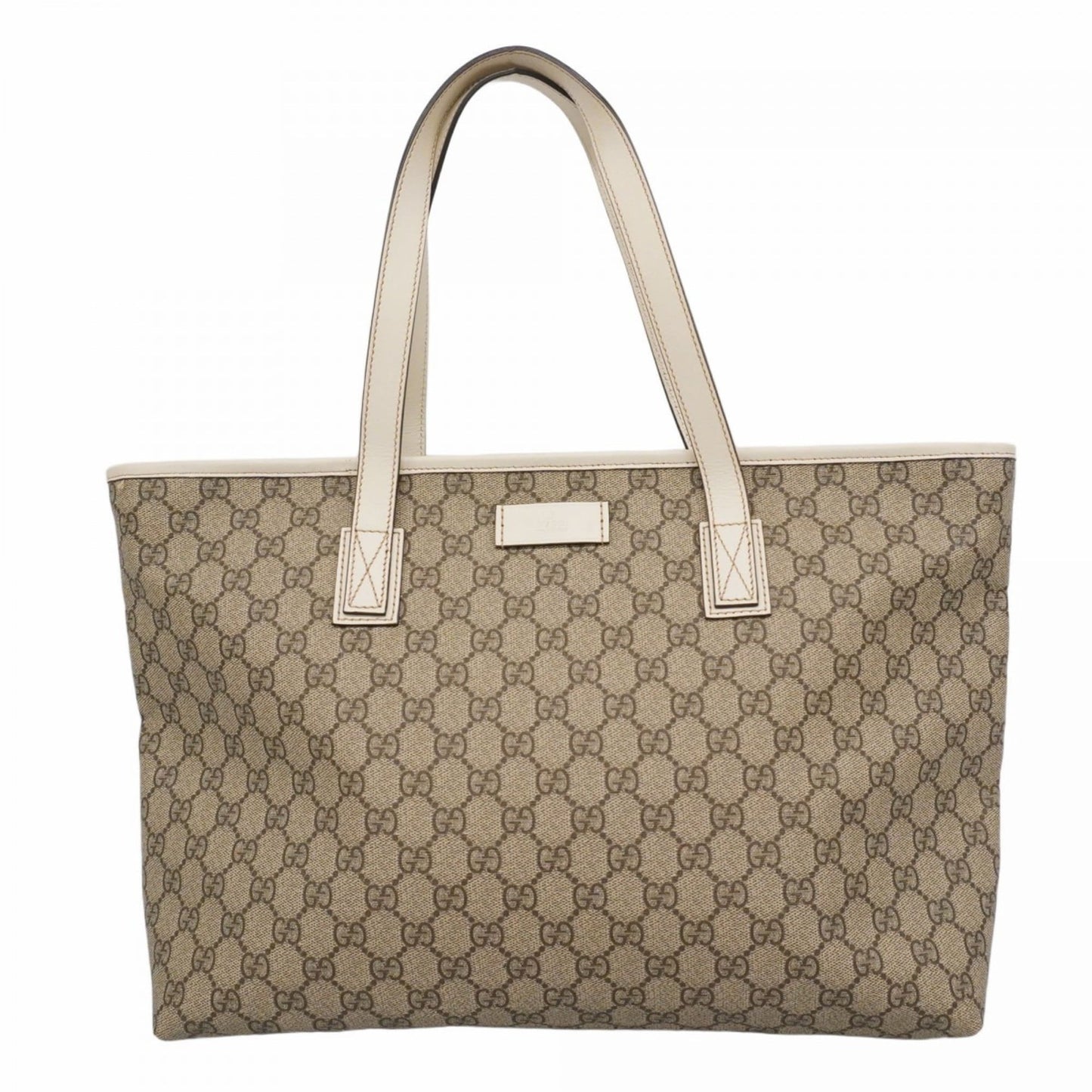 Gucci Brown White Pvc Tote Bag (Pre-Owned)