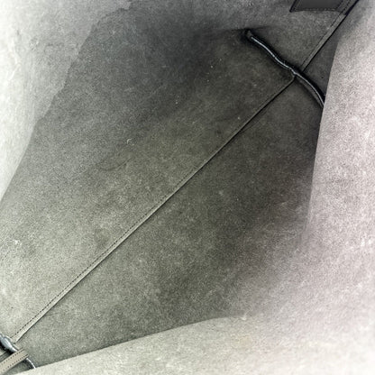 Yves Saint Laurent Gray Leather Pouch Tote Bag (Pre-Owned)