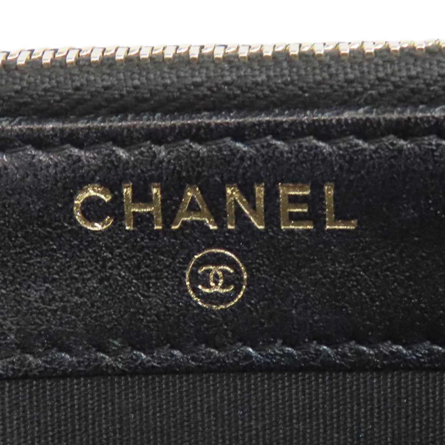 Chanel Matelasse Black Leather Chain/Shoulder Wallet (Pre-Owned)