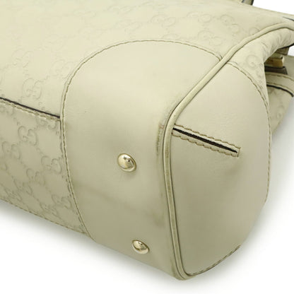 Gucci Ivory Leather Handbag Shoulder Bag Tote Bag (Pre-Owned)