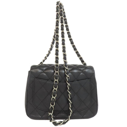 Chanel Matelasse Black Leather Shoulder Bag (Pre-Owned)