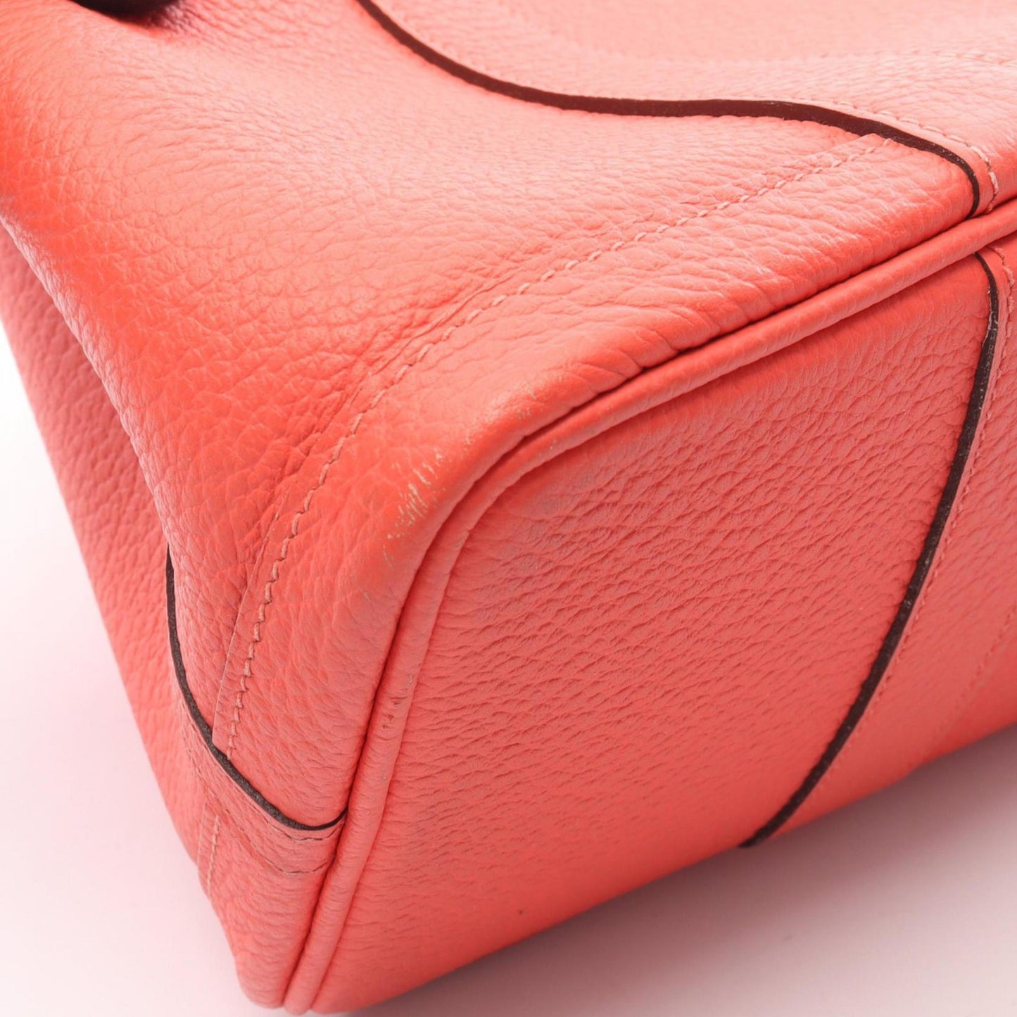 Hermes Red Color Leather Country Leather Tote Bag (Pre-Owned)