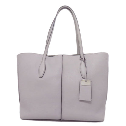 Tod's Gray Leather Tote Bag (Pre-Owned)