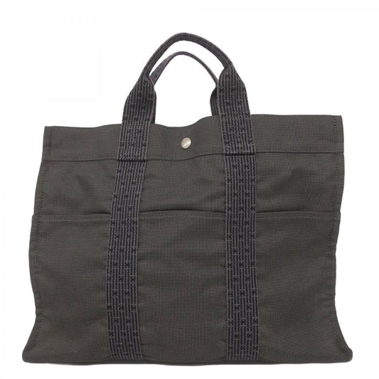 Hermes Gray Canvas Tote Bag (Pre-Owned)