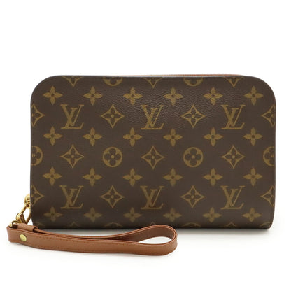 Louis Vuitton Brown Pvc Clutch Bag Handbag (Pre-Owned)