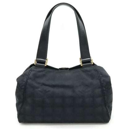 Chanel Black Nylon Handbag Shoulder Bag Tote Bag (Pre-Owned)