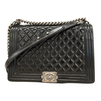Chanel Black Patent Leather Shoulder Bag (Pre-Owned)