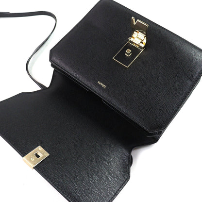 Valextra Black Leather Shoulder Bag (Pre-Owned)