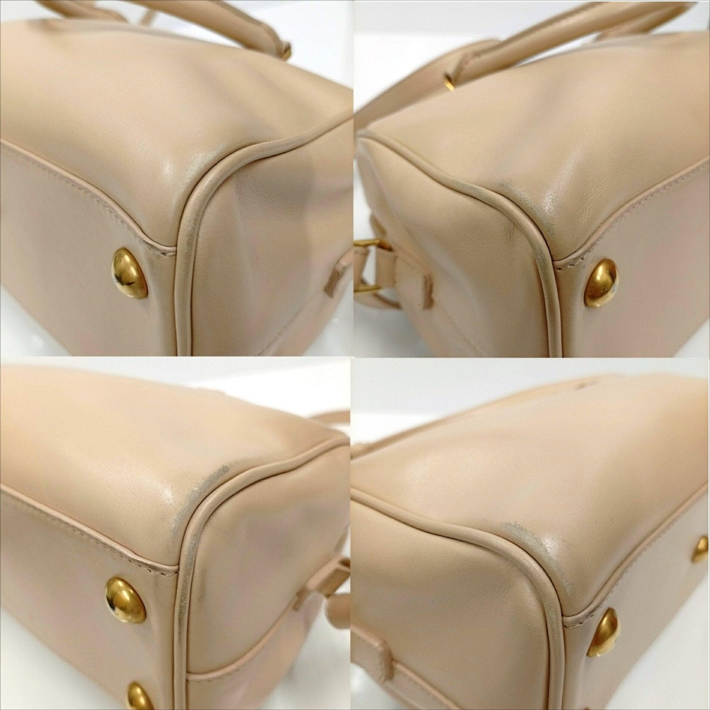 Yves Saint Laurent Beige Leather Handbag Shoulder Bag (Pre-Owned)