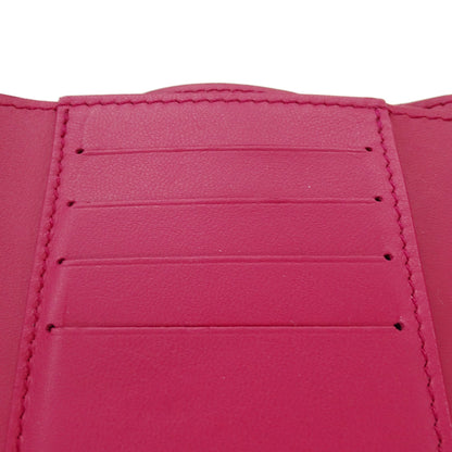 Louis Vuitton Hot Pink Noir Leather Wallet (Tri-Fold) (Pre-Owned)