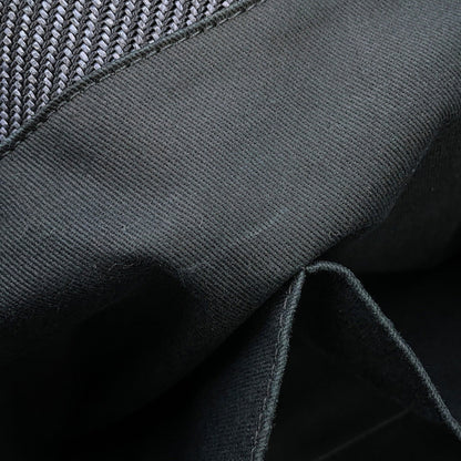 Chanel Navy Black Raffia Leather Shopping Bag Tote Bag (Pre-Owned)