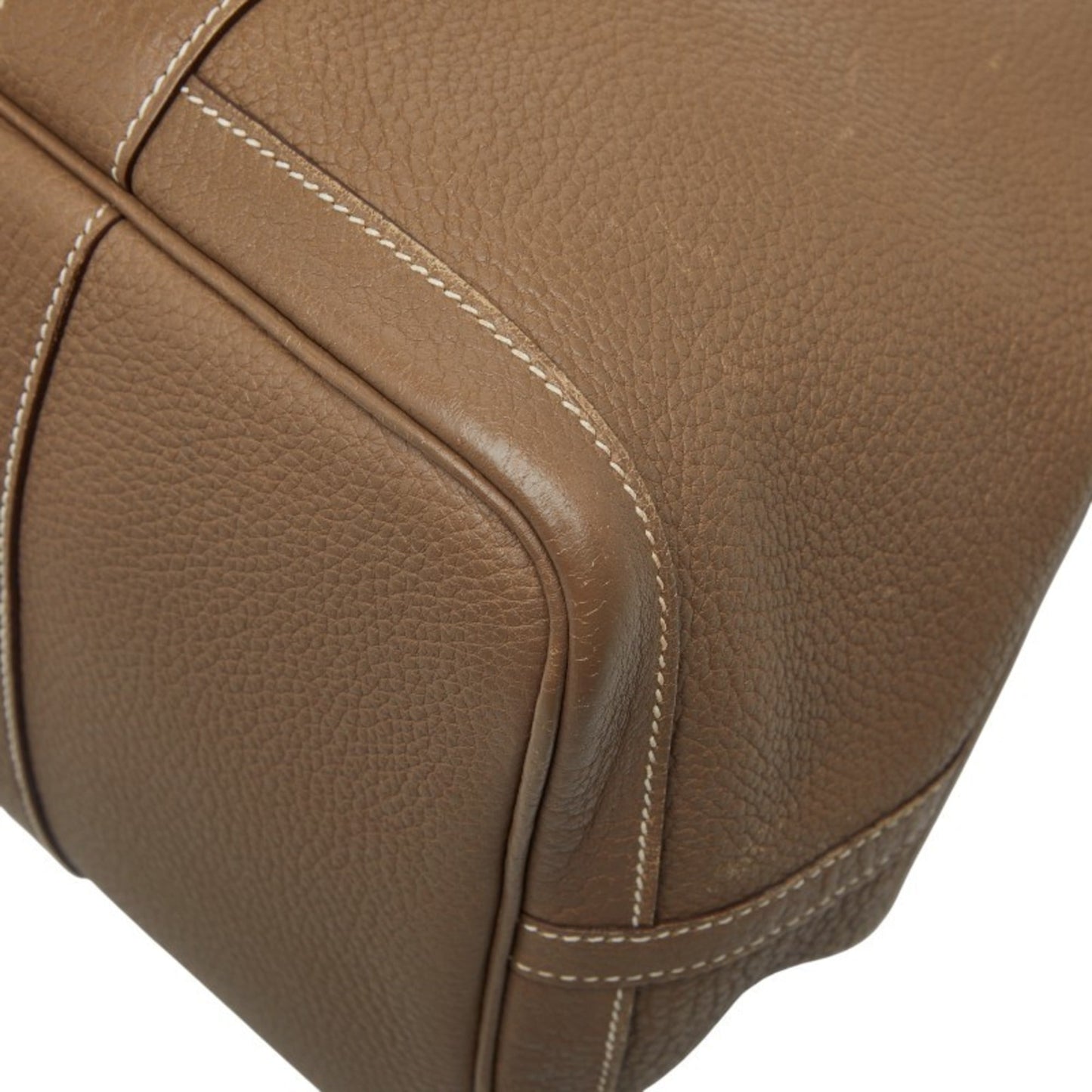 Hermes Beige Etoupe Gray Negonda Leather Handbag Tote Bag (Pre-Owned)