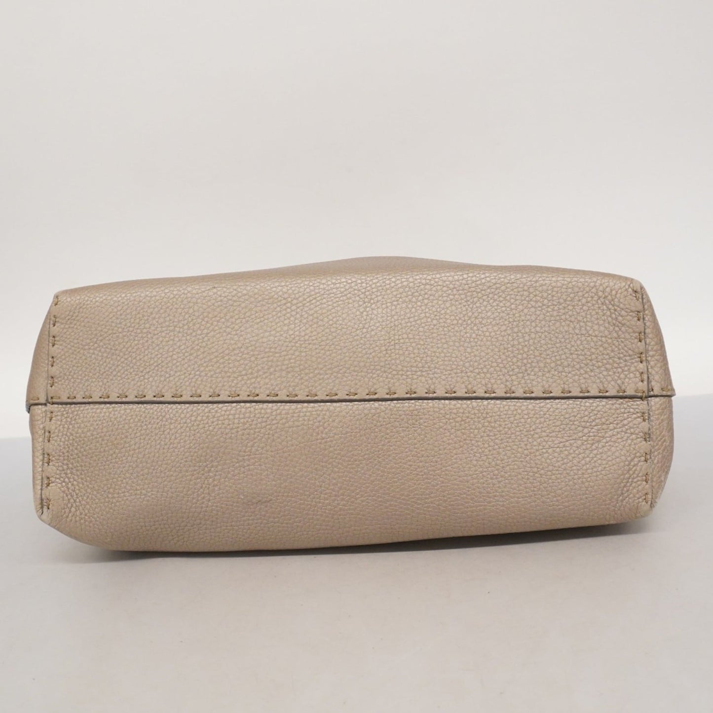 Fendi Grayish Leather Tote Bag (Pre-Owned)