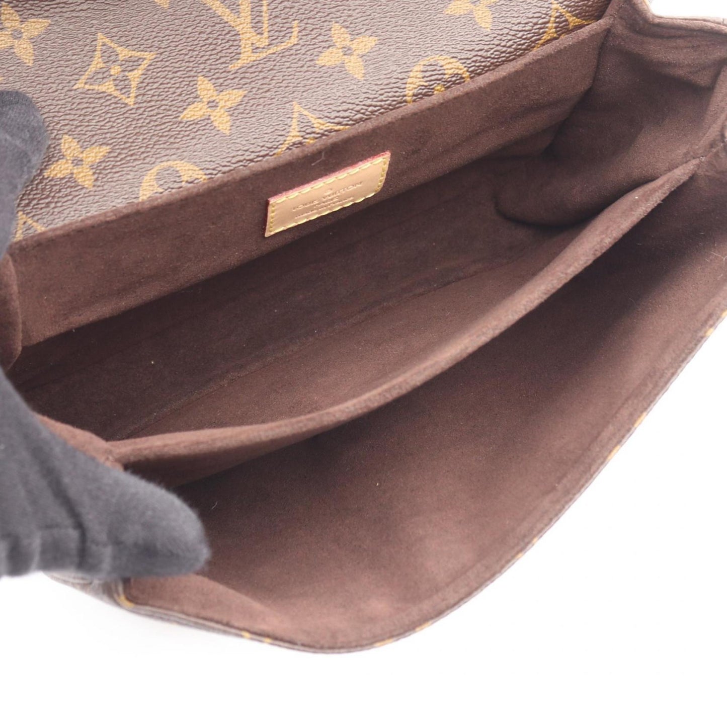 Louis Vuitton Brown Pvc Coated Canvas Leather Handbag Pochette (Pre-Owned)