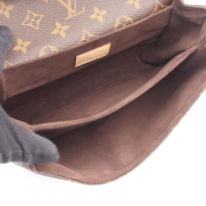 Louis Vuitton Brown Pvc Coated Canvas Leather Handbag Pochette (Pre-Owned)