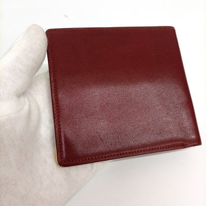 Cartier Bordeaux Leather Long Bill Wallet (Bi-Fold) (Pre-Owned)