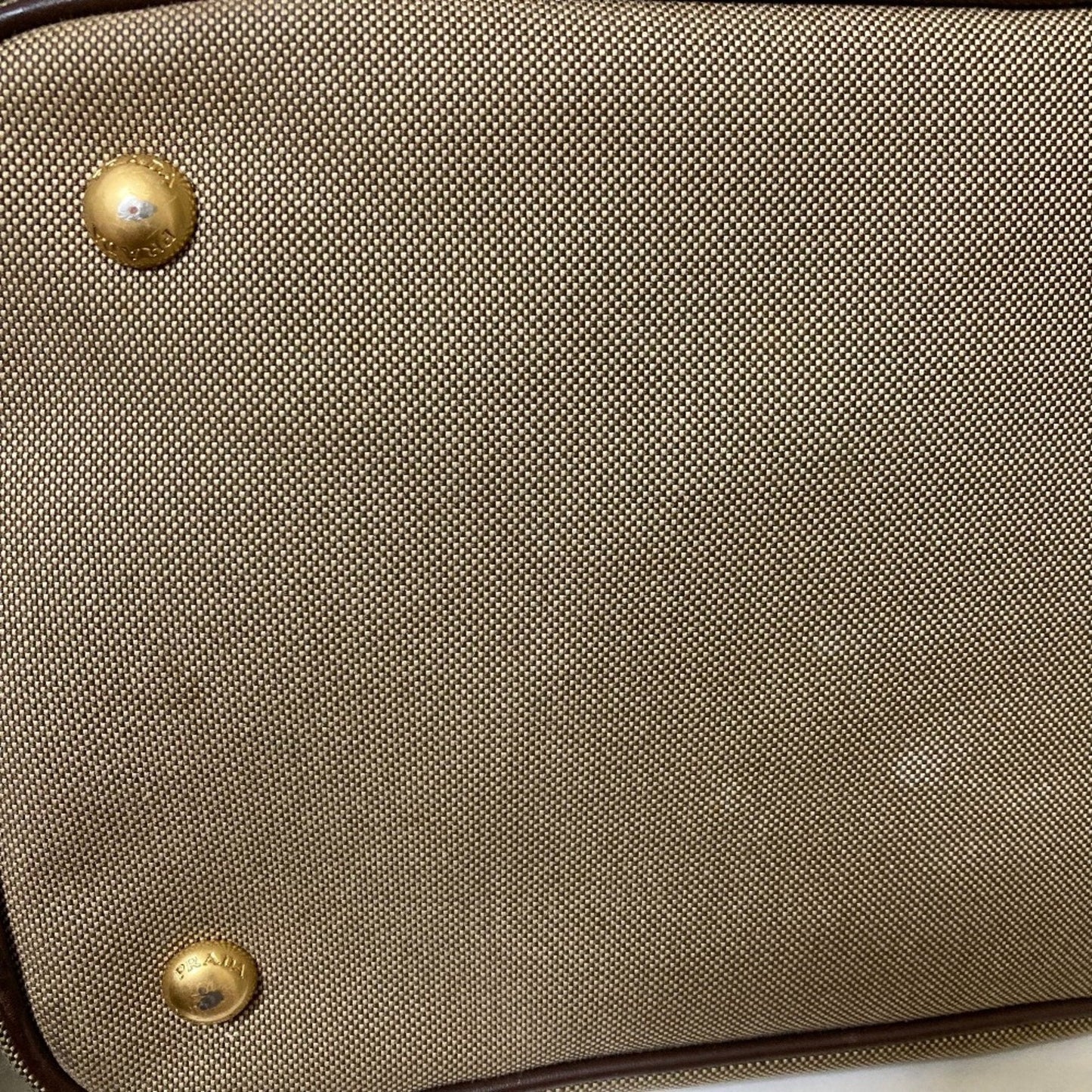 Prada Khaki Brown Handbag Tote Bag (Pre-Owned)