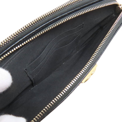 Chanel Matelasse Black Leather Chain/Shoulder Wallet (Pre-Owned)