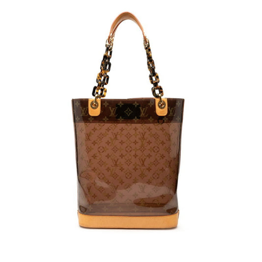 Louis Vuitton Brown Vinyl Leather Tote Bag (Pre-Owned)