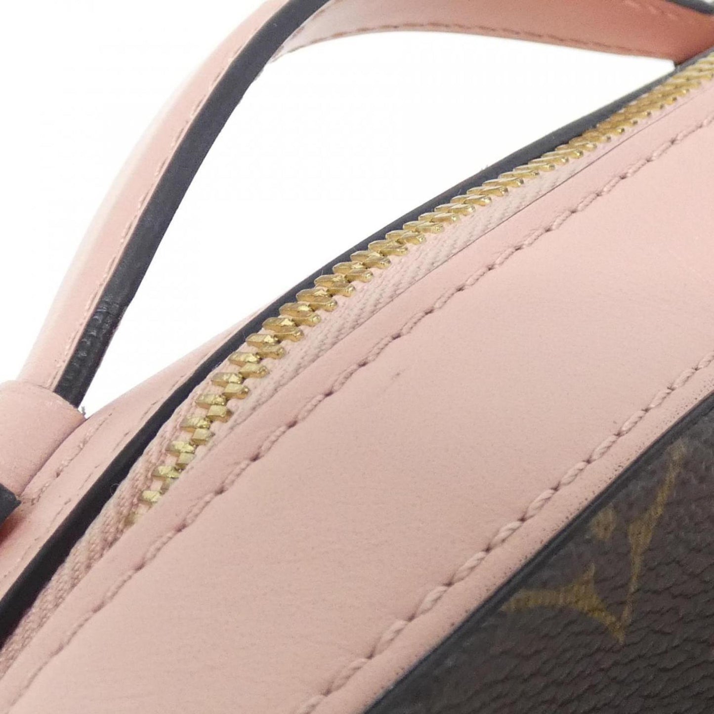 Louis Vuitton Marron Rose Poudre Coated Canvas Leather Shoulder Bag (Pre-Owned)