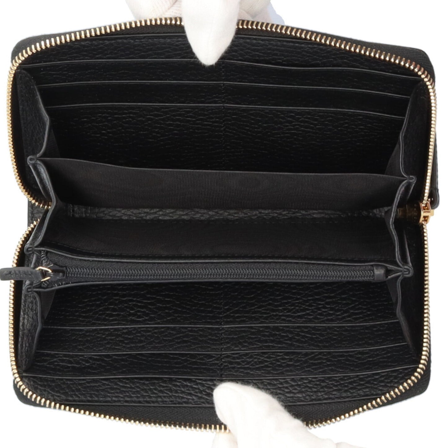 Gucci Black Leather Long Wallet (Bi-Fold) (Pre-Owned)