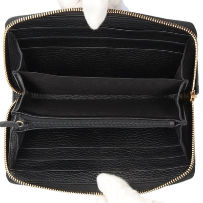 Gucci Black Leather Long Wallet (Bi-Fold) (Pre-Owned)