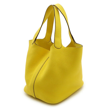 Hermes Picotin Lime Taurillon Clemence Leather Handbag Tote Bag (Pre-Owned)