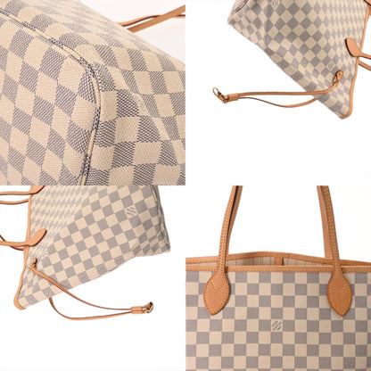 Louis Vuitton White Damier Azur Canvas Tote Bag (Pre-Owned)