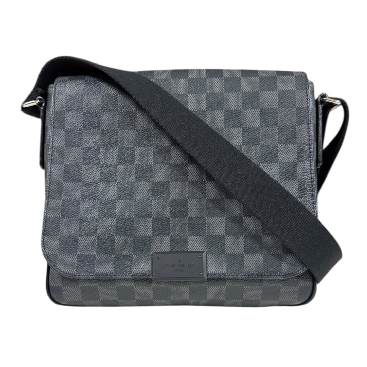 Louis Vuitton Black Gray Damier Graphite Shoulder Bag (Pre-Owned)