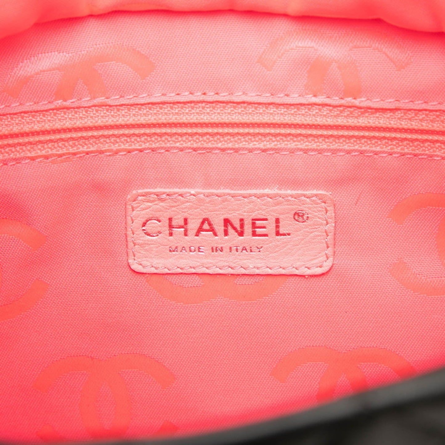 Chanel Black White Leather Handbag Tote Bag (Pre-Owned)