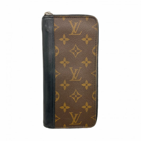 Louis Vuitton Black Brown Long Wallet (Bi-Fold) (Pre-Owned)
