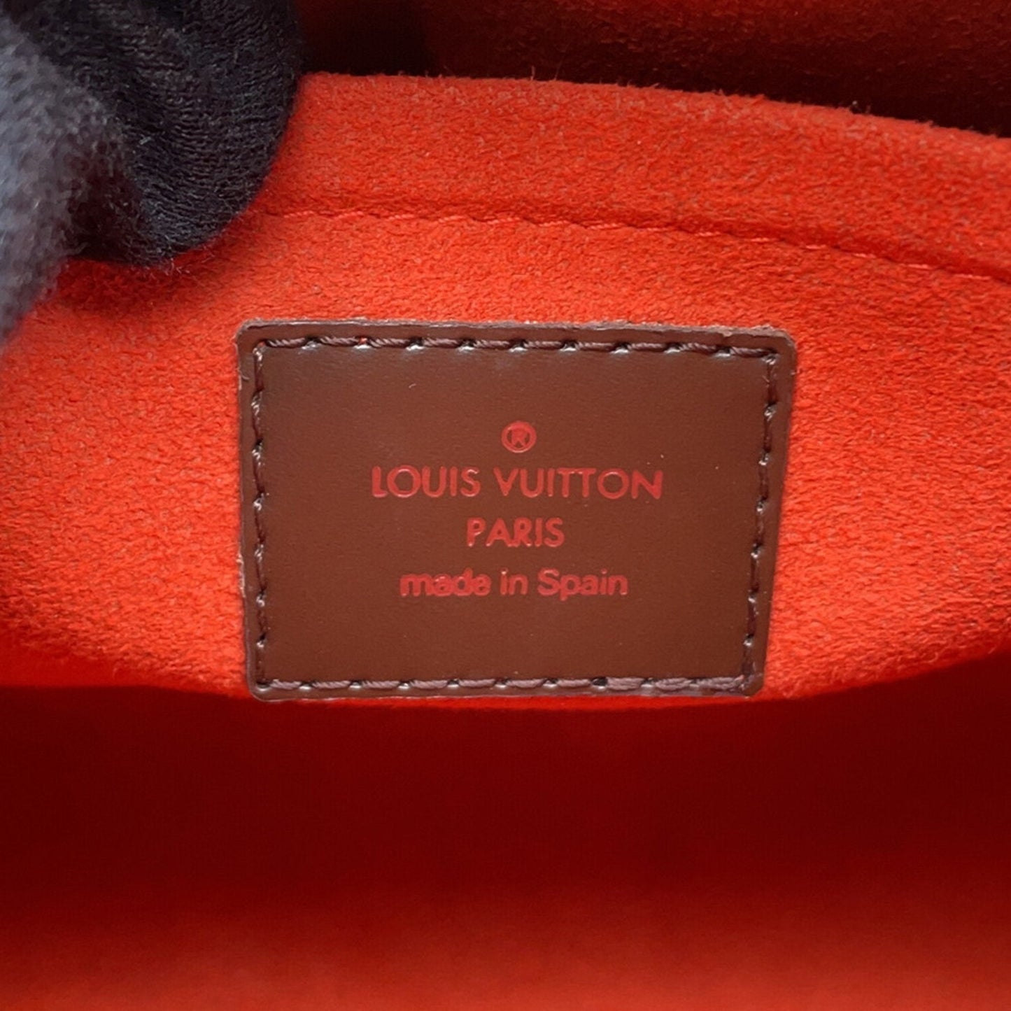 Louis Vuitton Brown Red Color Damier Canvas Handbag (Pre-Owned)