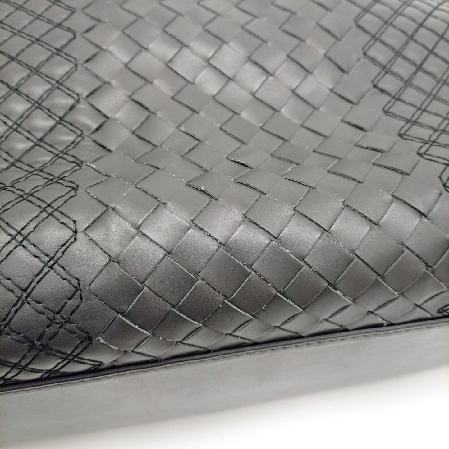 Bottega Veneta Gray Leather Tote Bag (Pre-Owned)