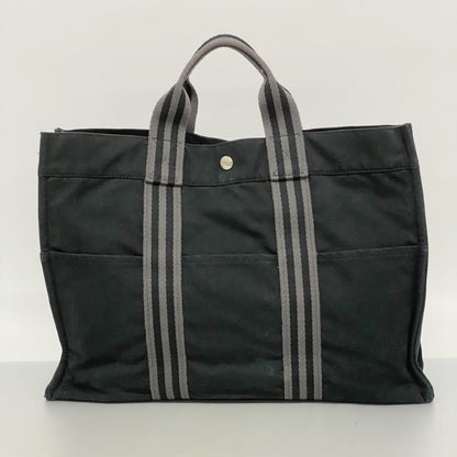 Hermes Black Canvas Tote Bag (Pre-Owned)