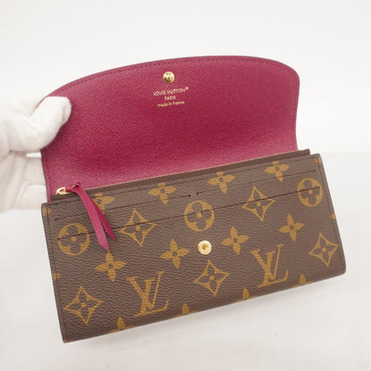 Louis Vuitton Brown Fuchsia Long Wallet (Bi-Fold) (Pre-Owned)