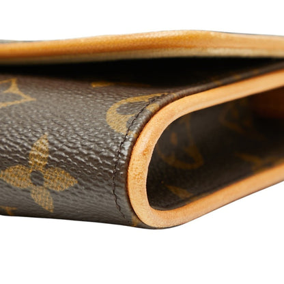 Louis Vuitton Brown Pvc Leather Pochette Shoulder Bag (Pre-Owned)