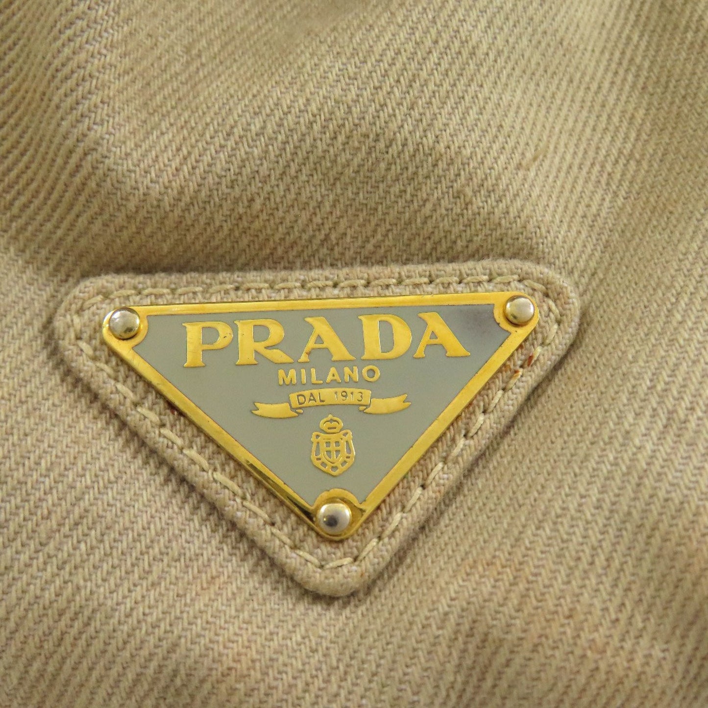 Prada Brown Denim Tote Bag (Pre-Owned)