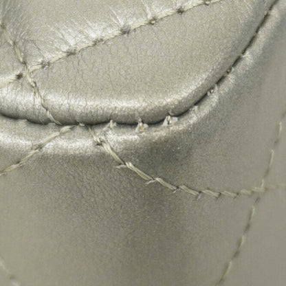 Chanel Gray Leather Shoulder Bag (Pre-Owned)