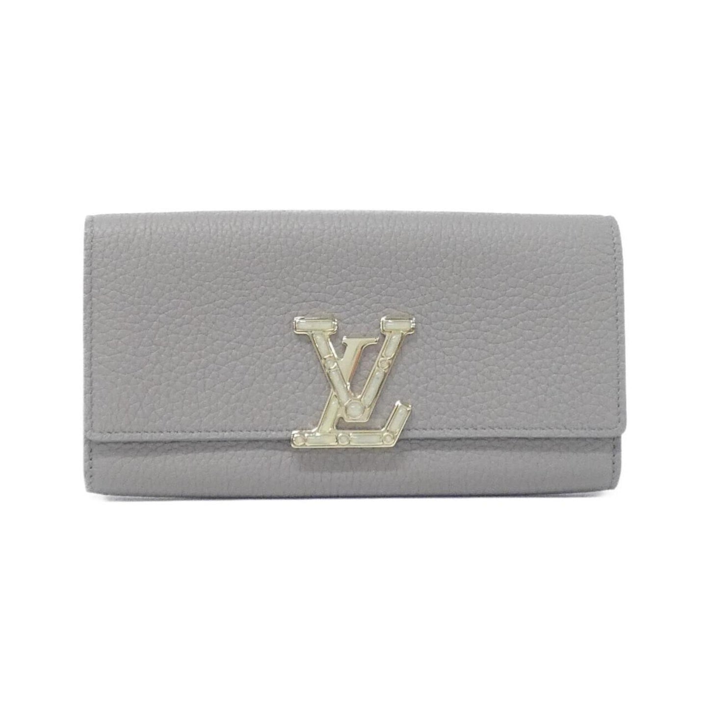 Louis Vuitton Gray Long Wallet (Bi-Fold) (Pre-Owned)