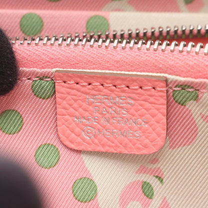 Hermes Pink Rose Confetti Leather Middle Wallet (Bi-Fold) (Pre-Owned)