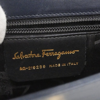 Salvatore Ferragamo Black Leather Shoulder Bag (Pre-Owned)