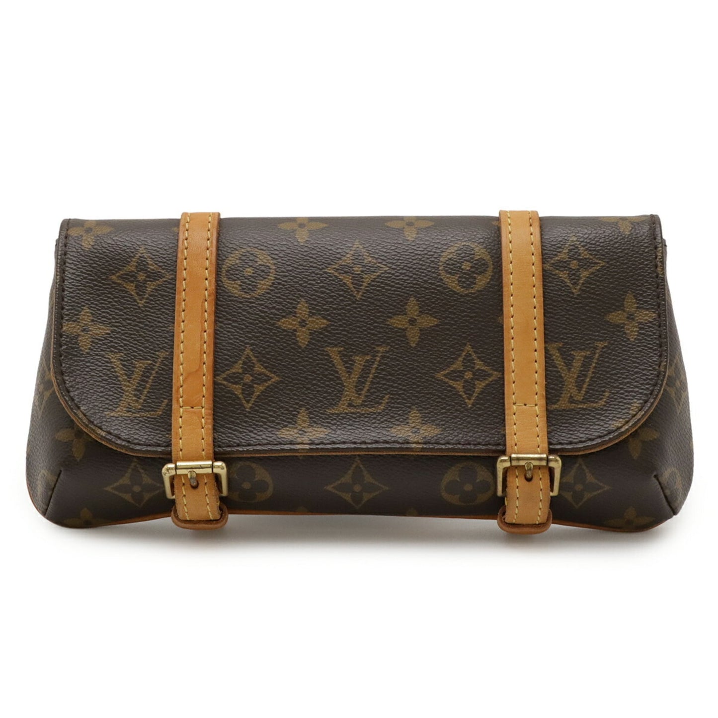 Louis Vuitton Brown Pvc Clutch Bag Fanny Pack Pochette Sling Bag (Pre-Owned)