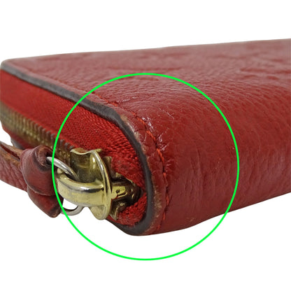 Louis Vuitton Cerise Red Color Monogram Empreinte Long Wallet (Bi-Fold) (Pre-Owned)