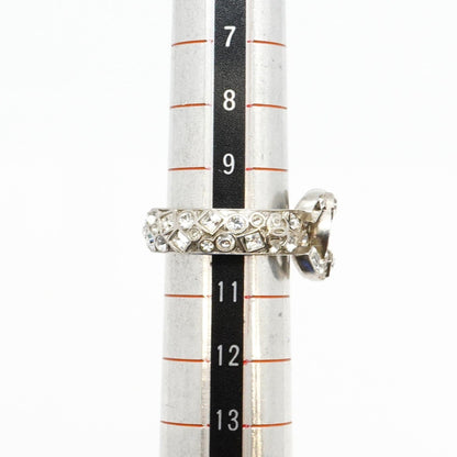 Chanel Silver Metal Band Ring (Pre-Owned)