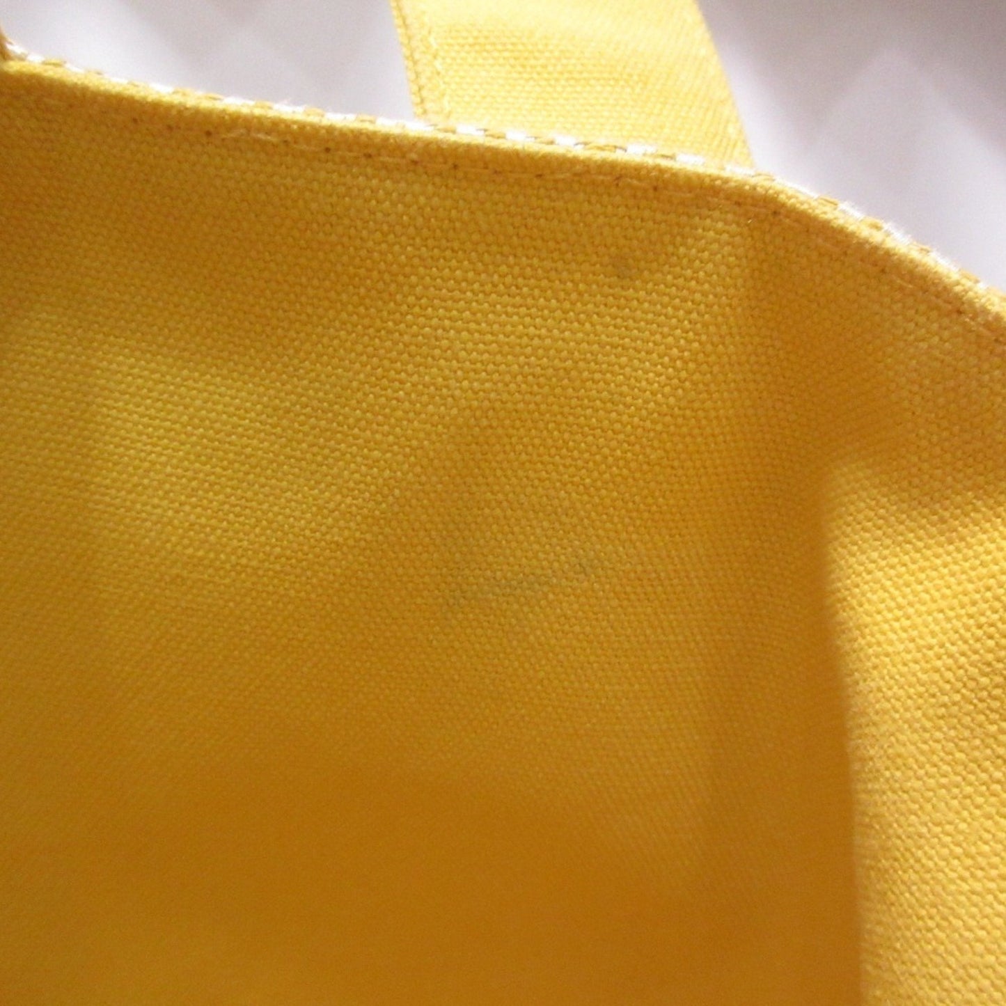 Hermes White Yellow Pouch Tote Bag (Pre-Owned)